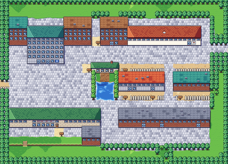 Map of Celadon City in Pokémon Claude Red