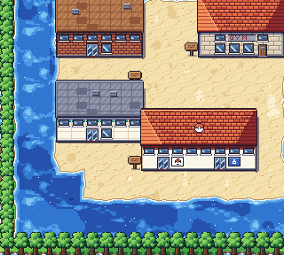 Map of Cinnabar Island in Pokémon Claude Red