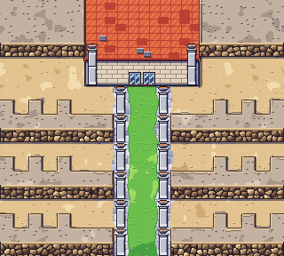 Map of Indigo Plateau in Pokémon Claude Red