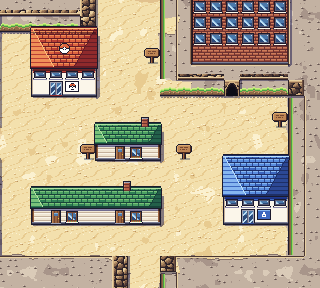 Map of Lavender Town in Pokémon Claude Red