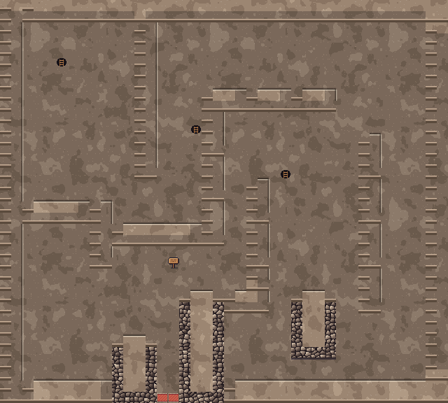 Map of Mt. Moon (1F) in Pokémon Claude Red
