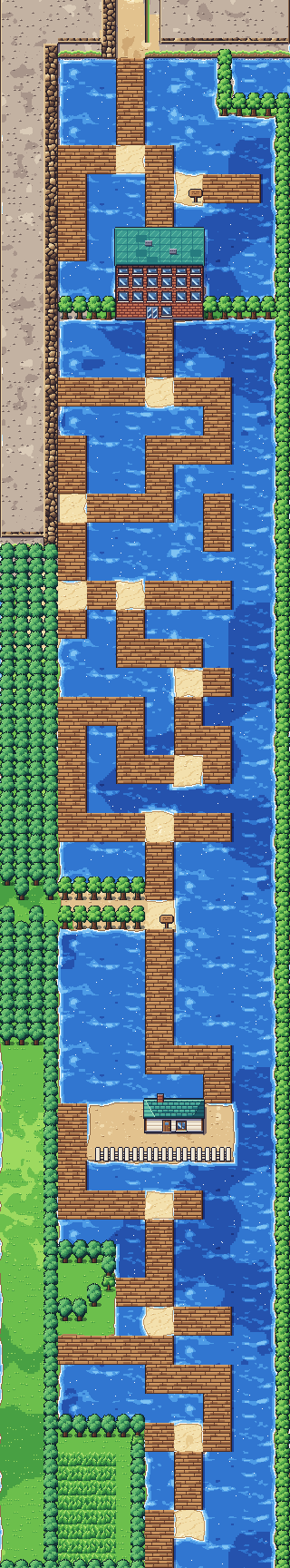 Map of Route 12 in Pokémon Claude Red