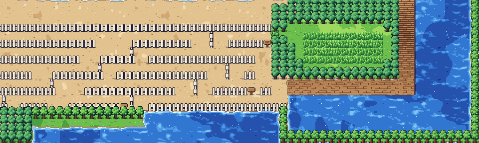 Map of Route 13 in Pokémon Claude Red