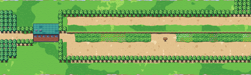 Map of Route 15 in Pokémon Claude Red