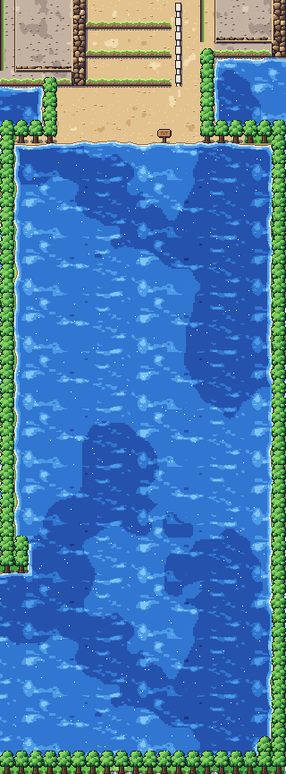 Map of Route 19 in Pokémon Claude Red