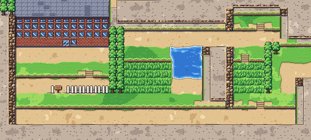 Map of Route 22 in Pokémon Claude Red