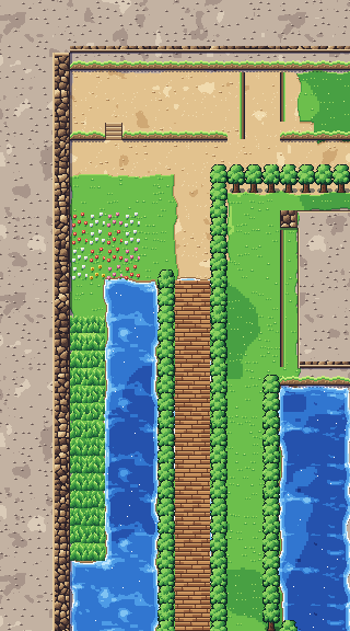 Map of Route 24 in Pokémon Claude Red