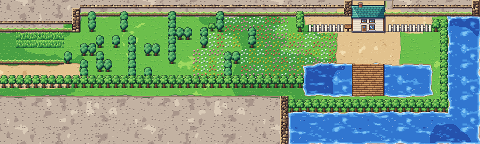 Map of Route 25 in Pokémon Claude Red