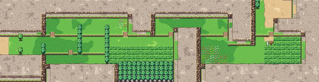 Map of Route 3 in Pokémon Claude Red