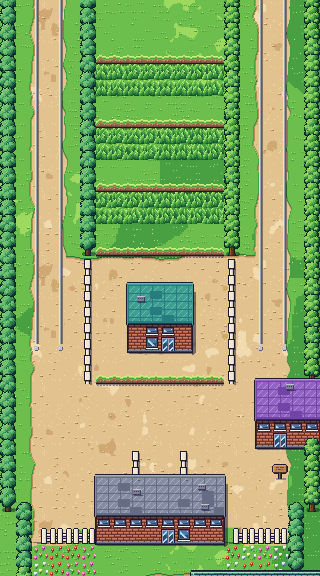Map of Route 5 in Pokémon Claude Red