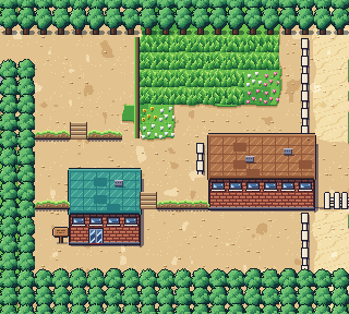 Map of Route 7 in Pokémon Claude Red