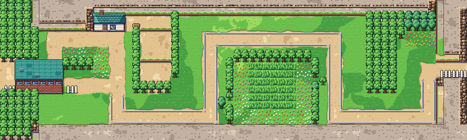 Map of Route 8 in Pokémon Claude Red