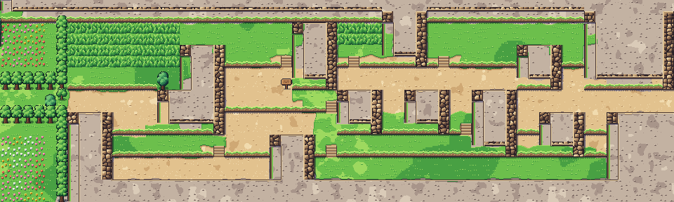 Map of Route 9 in Pokémon Claude Red