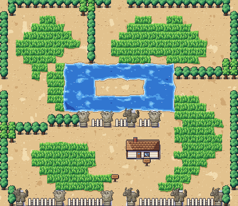 Map of Safari Zone (Center) in Pokémon Claude Red