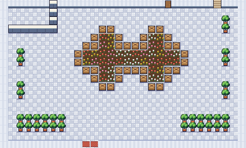 Map of Silph Co. (1F) in Pokémon Claude Red