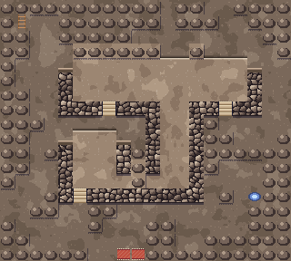 Map of Victory Road (1F) in Pokémon Claude Red