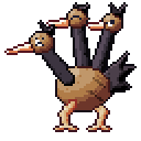 Dodrio pixel-art sprite