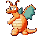 Dragonite pixel-art sprite