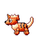 Growlithe pixel-art sprite