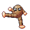 Hitmonlee pixel-art sprite