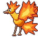 Moltres pixel-art sprite