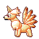 Ninetales pixel-art sprite