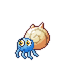 Omanyte pixel-art sprite