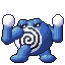 Poliwrath pixel-art sprite