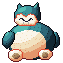 Snorlax pixel-art sprite